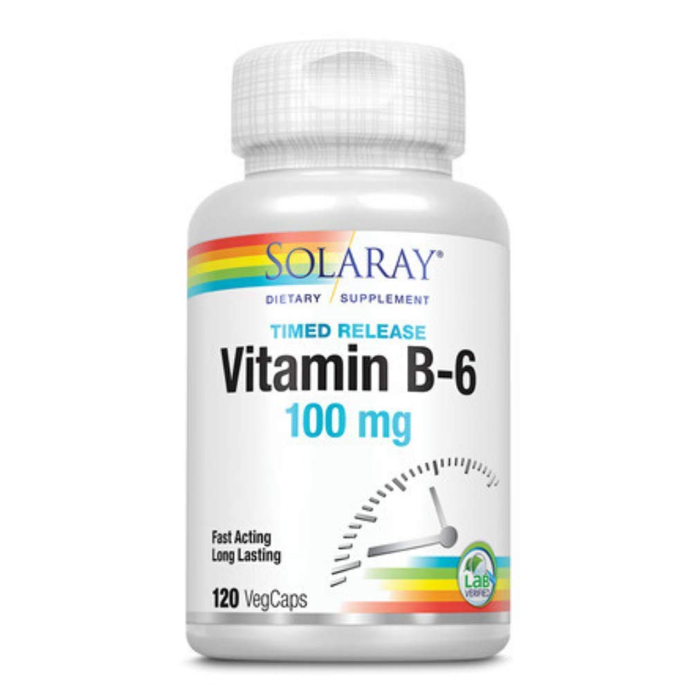 SOLARAY B-6 TSTR Papildinājums, 100mg 