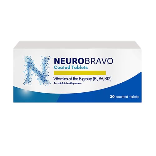 Neirobravo B1 vitamīns, B6, B12 tabletes nervu veselībai, nervu sāpes, nejutīgums, muskuļu stīvums, muskuļu krampji, pavājināta jutība