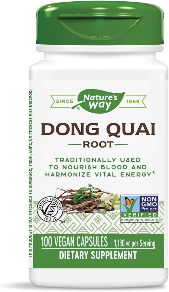 Dabas ceļš Dong Quai Saknes, 565 mg, 100 kapsulas (iepakojums no 2)