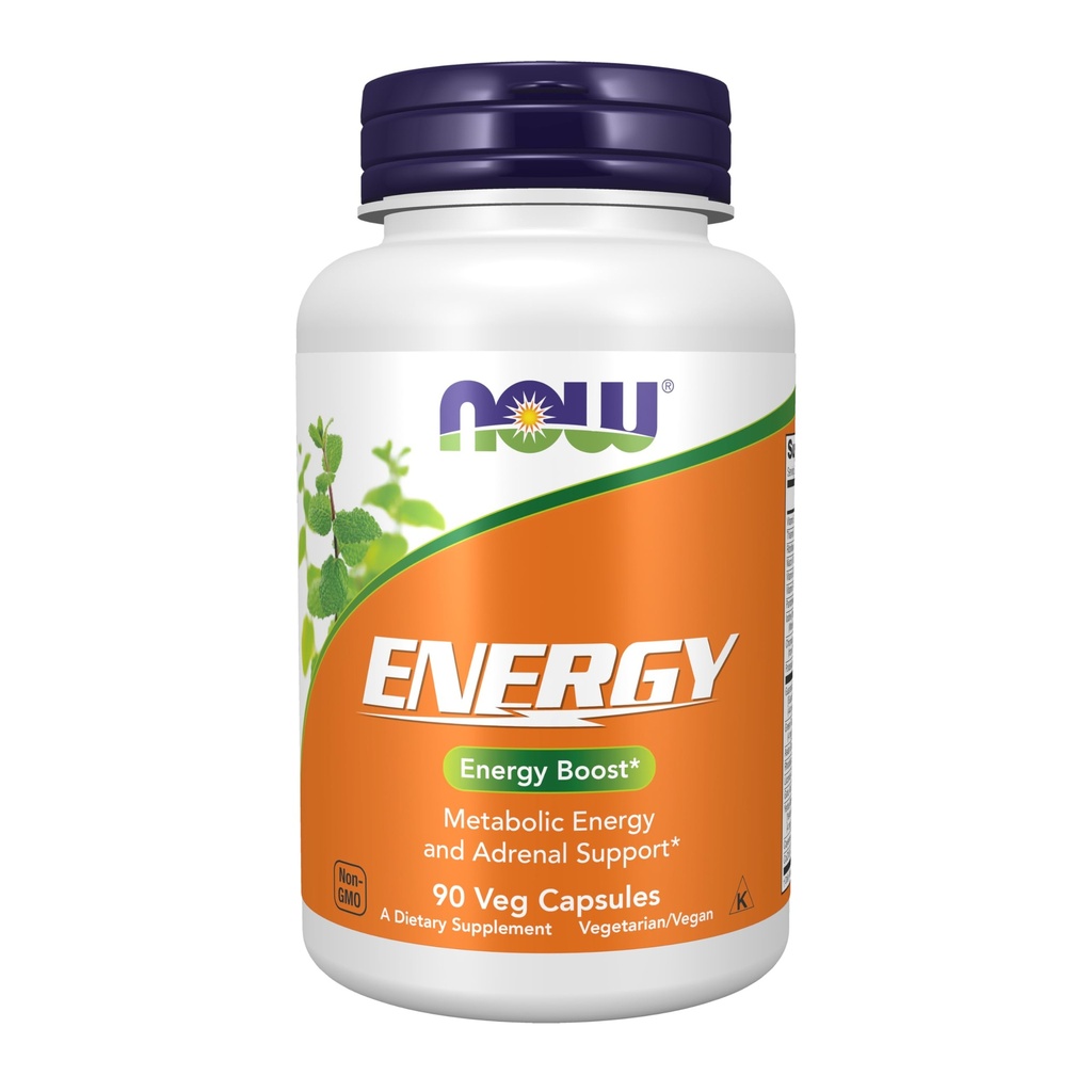 NOW pārtikas piedevas, enerģijas uztura bagātinātāji (lncludes B Vitamīni, zaļā tēja, Panax Ginseng un Rhodiola), 90 kapsulas