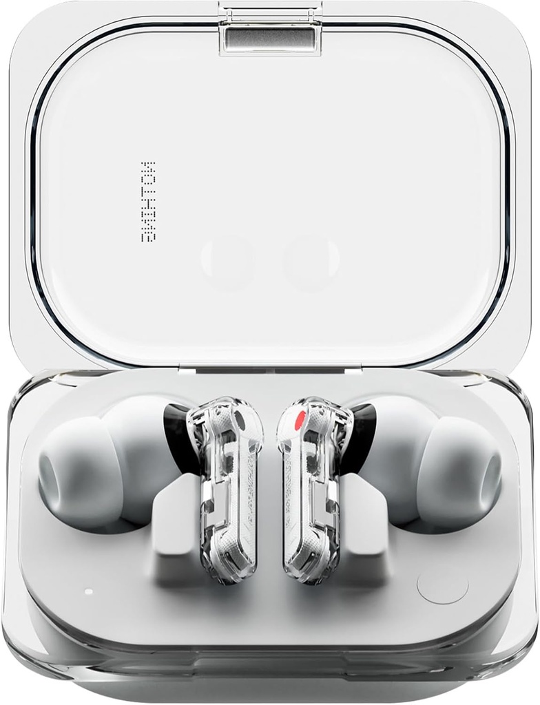 Neko ausu (a) Bezvadu earbuds, 45dB Hibrīda trokšņa slāpēšana Earbuds, Hi-Res Audio, Advanced Equaliser, Dual Connect, 6 Mics, 42.5H Playtime Ausu Buds Bezvadu Bluetooth, White