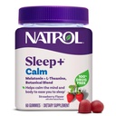 Natrol Miega+ Calm Melatonin Gumijas pieaugušajiem, Miega Gumijas, Zemeņu Flavor, 60 Gumijas, 30 dienu piegādes