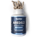 AREDS 2 Acu vitamīni - VisiVite vitamīni acu veselībai bez E vitamīna - Acu vitamīni senioriem - Luteīns un Zeaksantīna piedevas - 60 kapsulas