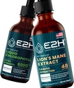 E2H: šķidrs hlorofils un lauvas mannas sēnes          ; vegāns, ne-ĢMO - 2 Fl Oz Katrs (4 Fl Oz kopā) - paka