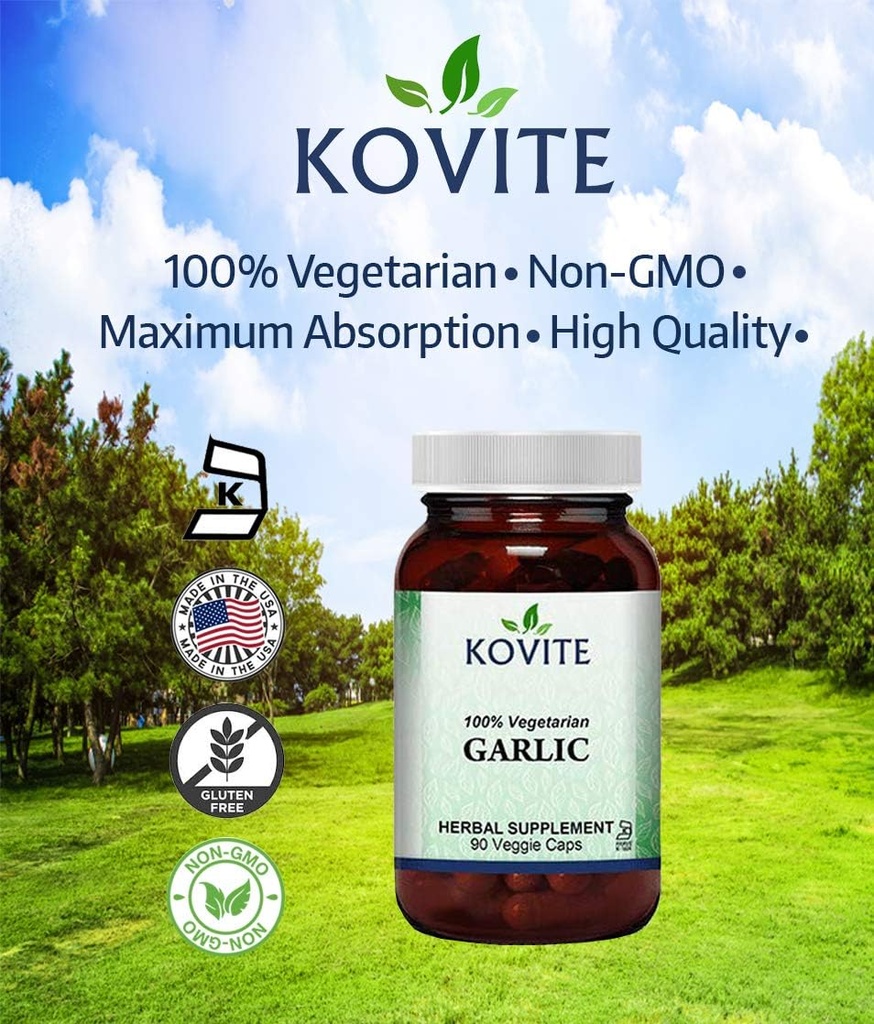 Ķiploki 500 mg 100% Veģetārietis - 90 Dārzeņu kapsulas
