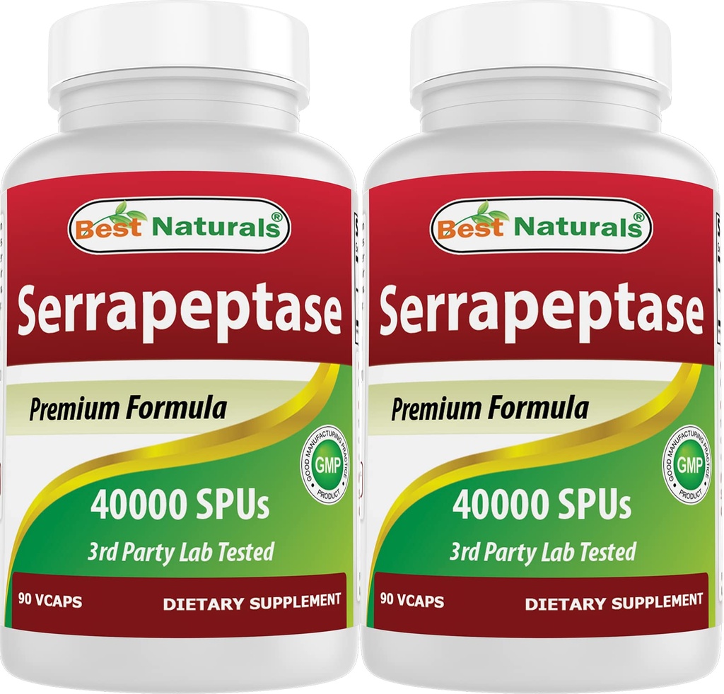 Labākā dabas serrapeptāze 40000 SPU 90 Vkaps (90 skaitīšana (2. iepakojums))