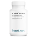 Supersmart H. Pylori formula 20 miljardi KVV dienā (augsta potence) - Patentētas Pylopass Probiotic Lactobacillus Reuteri DSM 17648 Papildinājums - Bez GMO un lipekļa - 60 Veģetārās kapsulas