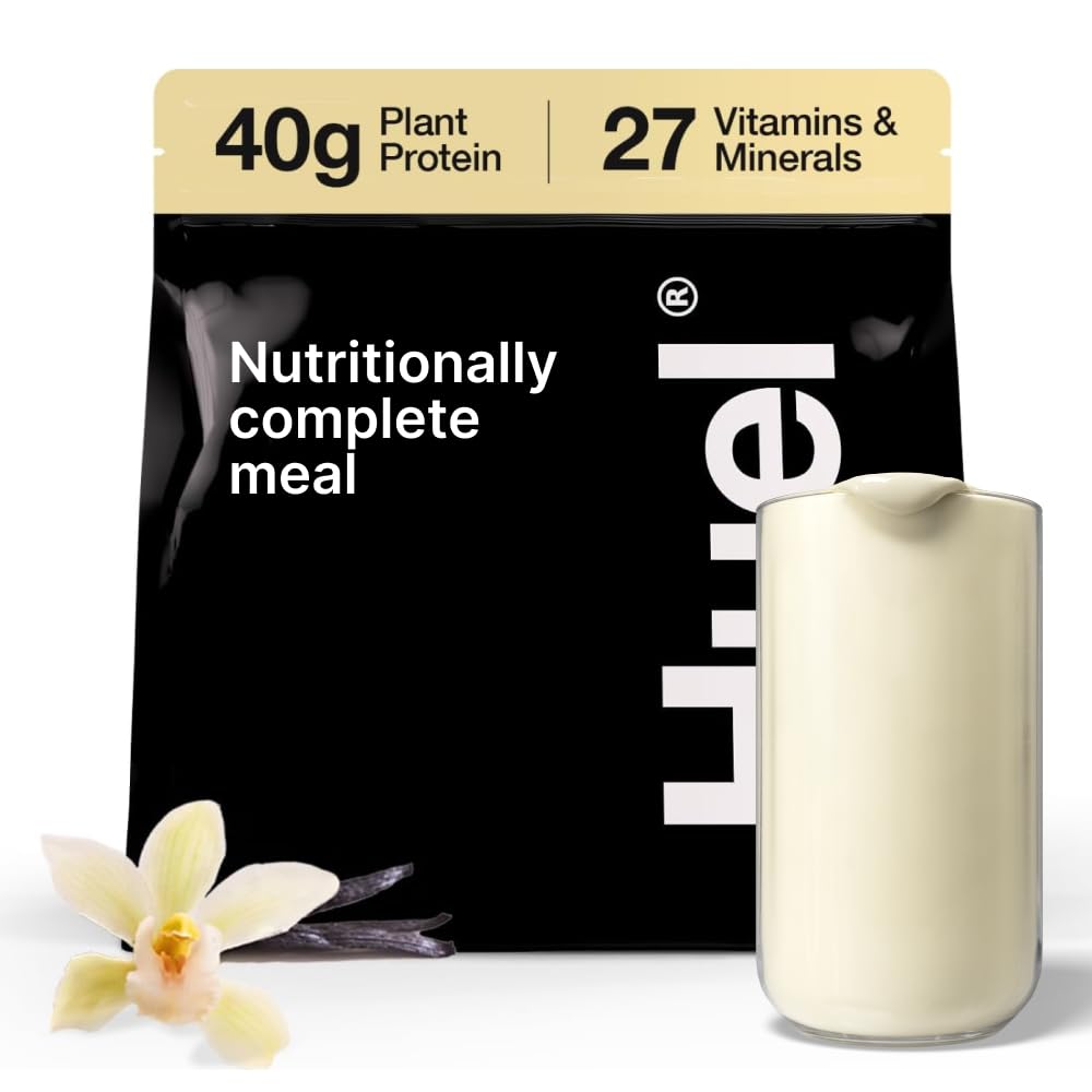 Huel Black Edition - Vanilla 40g Vegan Olbaltumvielas pulveris -- Uztura pilnvērtīga maltīte 27 Vitamīni un minerālvielas, bez lipekļa - 17 Kalpojumi -- Scoop nav iekļauts, lai samazinātu plastmasas