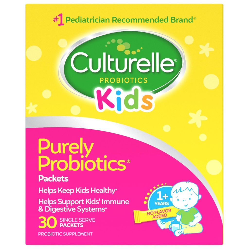 Culturelle Kids Daily Probiotic Packets bērniem, (Ages 3+) - 30 grāfs - No 1 Pediatrician-ieteicams zīmols – Flavorless Daily Probiotics gremošanas veselības un imūnās atbalsta