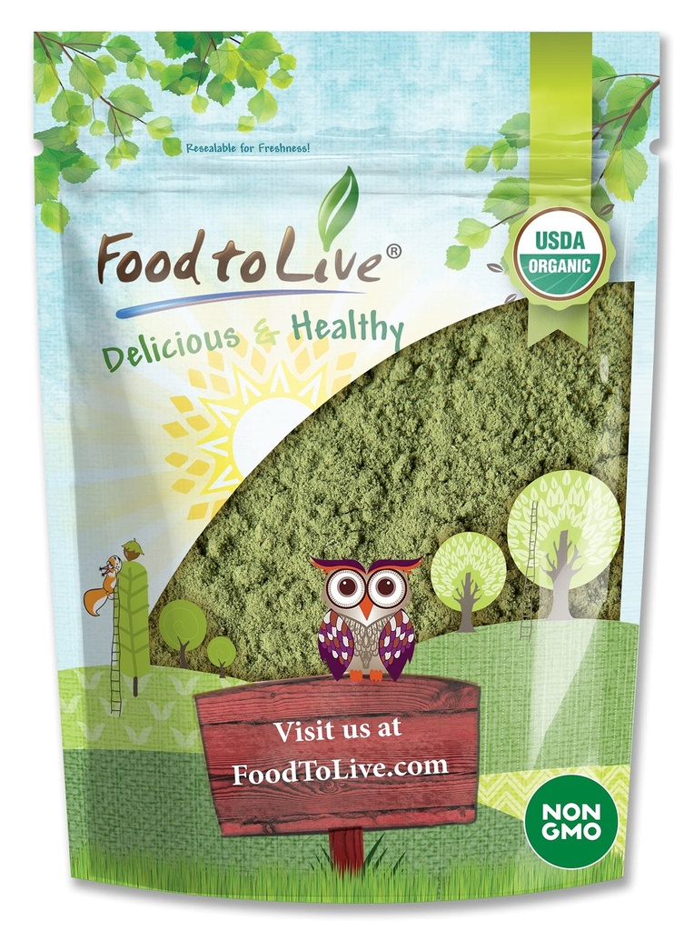 Pārtika dzīvīgam Organiskajam Alfalfa pulverim, 1,5 mārciņas - ne-GMO, neapstrādātas žāvētas veselas jaunās lapas, vegāna, lieliski cepšanai, sulām, gludumiem, krata, tēja un dzērieni. Labs uzturvielu un olbaltumvielu avots