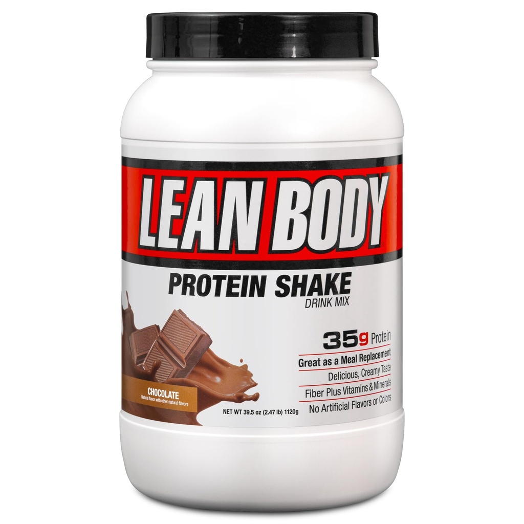 Labrada Nutrition Lean Body Hi-protein Meal Replacement Shake, Chocolate, 2.47 Pound Tub(Iepakojums no 1)