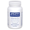 Pure Iekapsulācijas D3 vitamīns 25 μg (1000 SV) - Papildinājums atbalstam Kaulu, locītavu, krūts, sirds, resnās zarnas un imūnās sistēmas veselība - ar Premium vitamīnu D - 250 kapsulas