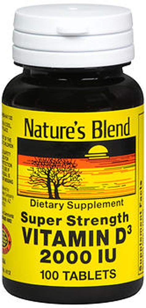 D3 vitamīns 2000 SV Super Stiprums - 100 tabletes, iepakojums pa 3 tabletēm