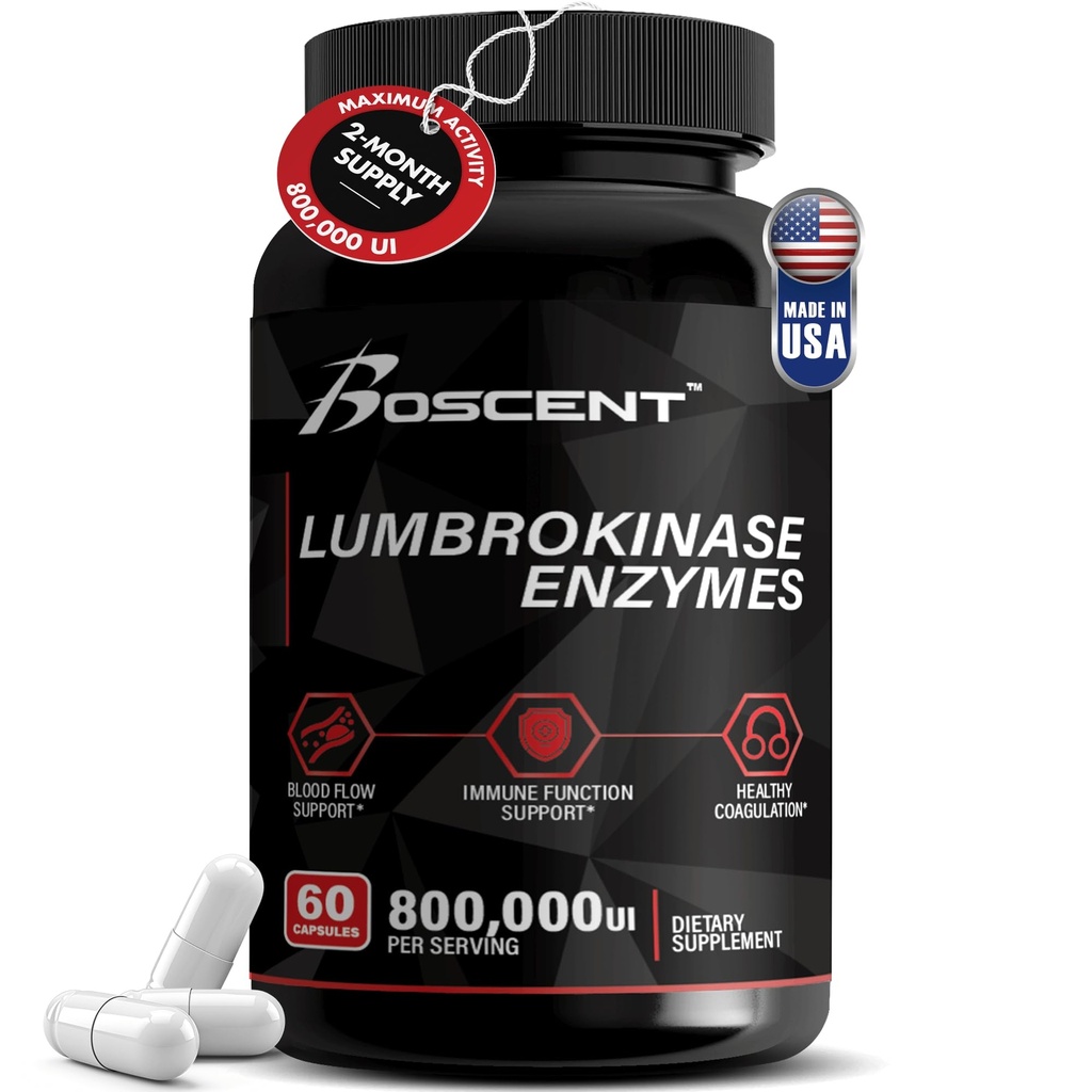 40 mg (60 kapsulas) - maksimālā aktivitāte 800 000 UI - tīri lumbrokināzes enzīmi Gremošanas enzīmi, labāks nekā serapeptāze Natokināzes papildinājums, laboratorijā pārbaudīts, neĢMO