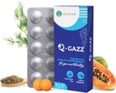 Q-Gazz palīdz gāzā, uzpūšanās un gremošanas traucējumi Klīniski pierādīts Unikāls Blend of probiotikas, Carminative Oils un Gremošanas Fermenti vīriešiem un sievietēm Formulēti ārstu - 30 tabletes