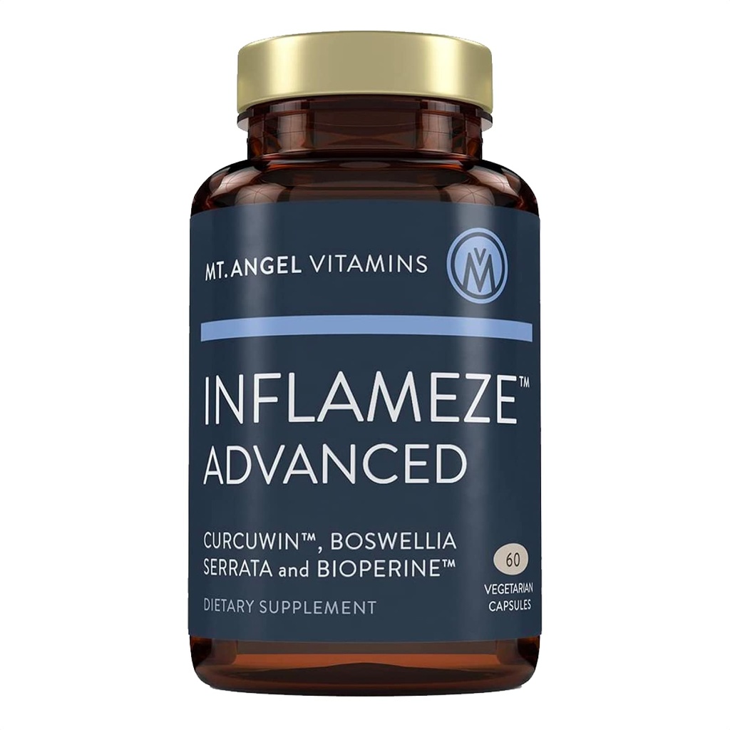 Angel Vitamīni: Inflameze Advanced. Kopīga veselība, aizsardzība pret kolagēniem, kurkuma, 60 kapsulas