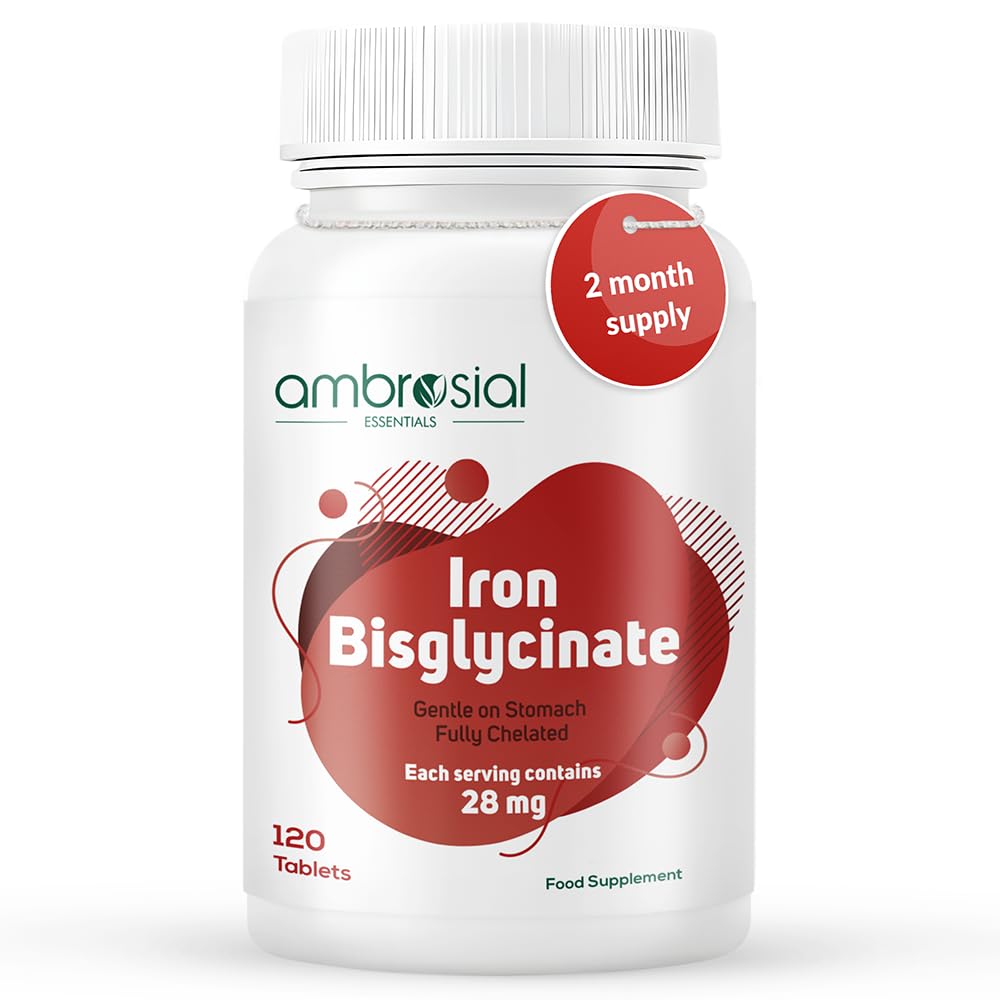 Ambroziālais dzelzs bisglicināts 28Mg tabletes Iepakojumā 1- 120 tabletes