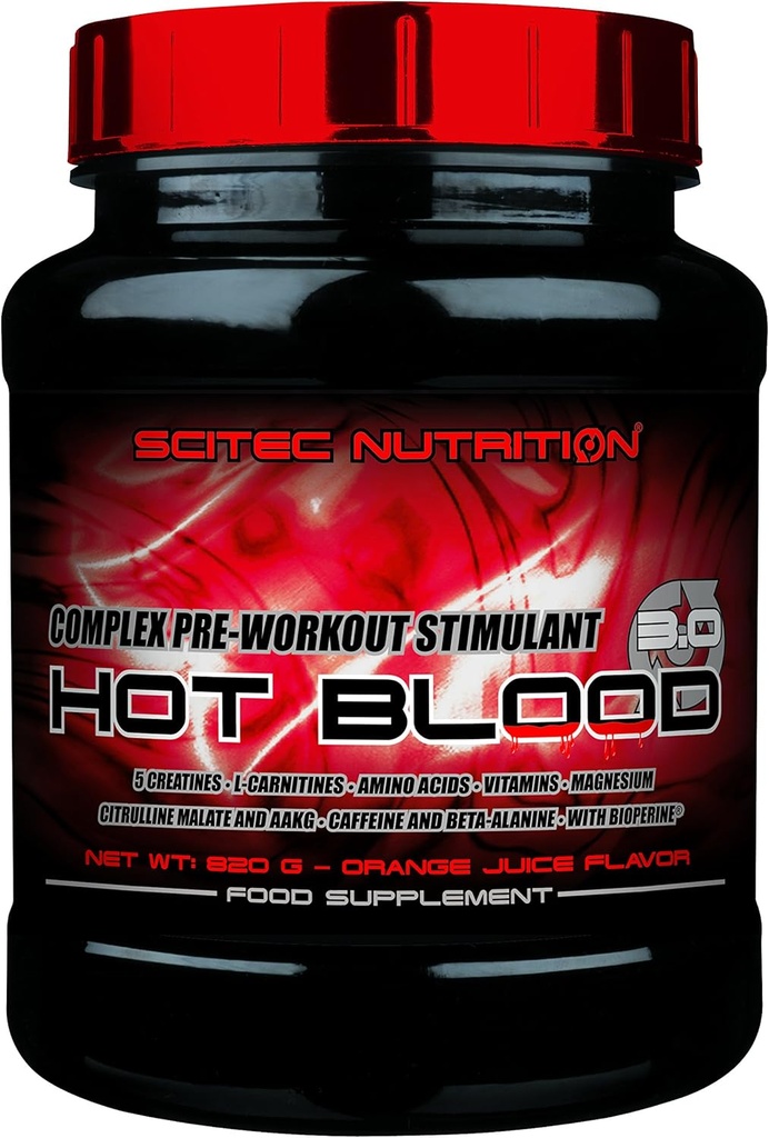 Scitec Nutrition Hot Blood 3.0-1.81 Pound, Orange Juice (Pielikums pirms treniņa)
