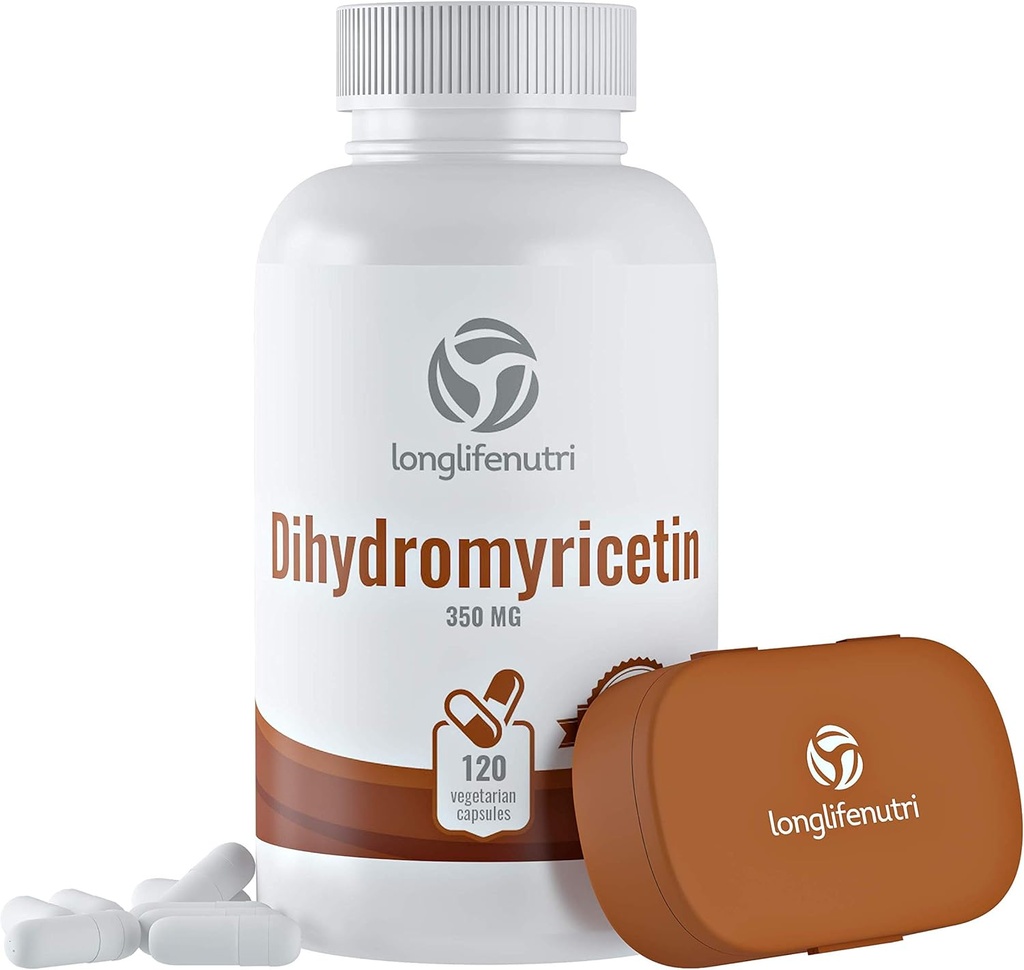 LongLifeNutri Dihydromiricetin DHM 350mg - 120 Veģetārās kapsulas - augu papildinājums ar Hovenia Dulcis ekstraktu - ražots ASV