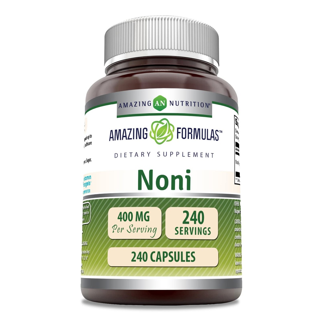 Apbrīnojami Formulas Noni 400 Mg per Serving - 240 Kapsulas papildinājums -- Non-GMO ---Lutten bezmaksas - Ražots ASV