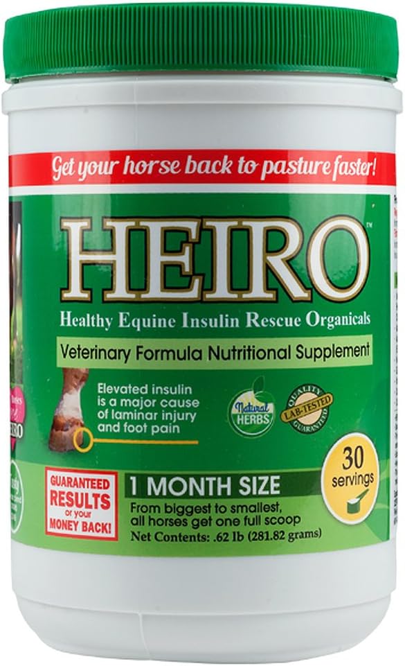 Heiro Healthy Equine Horse Insulin Rezistent Rescue Organicals 30, 40, 60, 90 vai 180 dienu piegādes