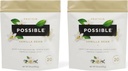 Olbaltumvielu pulveris Vanilla Bean - 20g vegānu, augu bāzes olbaltumvielu maisījums - ne-GMO, ne-GMO, lipeklis-free - 3,5g BCAAs - 9 Essential aminoskābes - 30 dienu piegādes - 2 Bag, 30 Servējumi