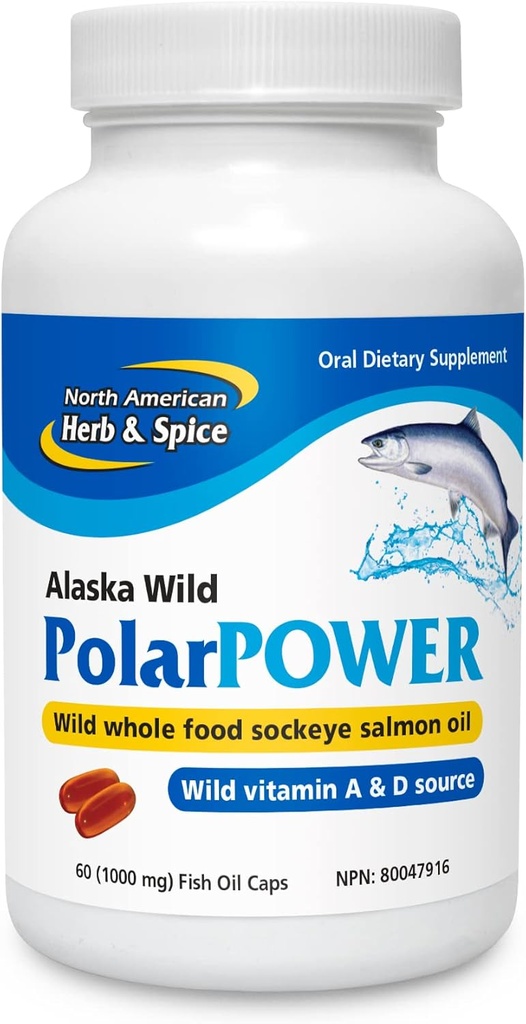 Ziemeļamerikas garšaugi un garšvielas, Polar Power Gel-Capsules, 60-Fish Oil Caps.