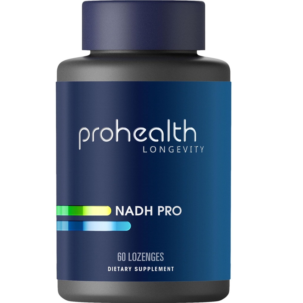 ProHealth NADH Pro - Boost NAD+ (25 mg, 60 Fast-Acting Lozenges) Boost Enerģija, Atmiņas un Fokuss 