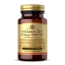 Solgar D3 vitamīns (holekalciferols) 25 μg (1000 SV), dabīgā zemeņu Banana Swirl - 100 košļājamās tabletes - ne- GMO, Kosher - 100 Servējumi