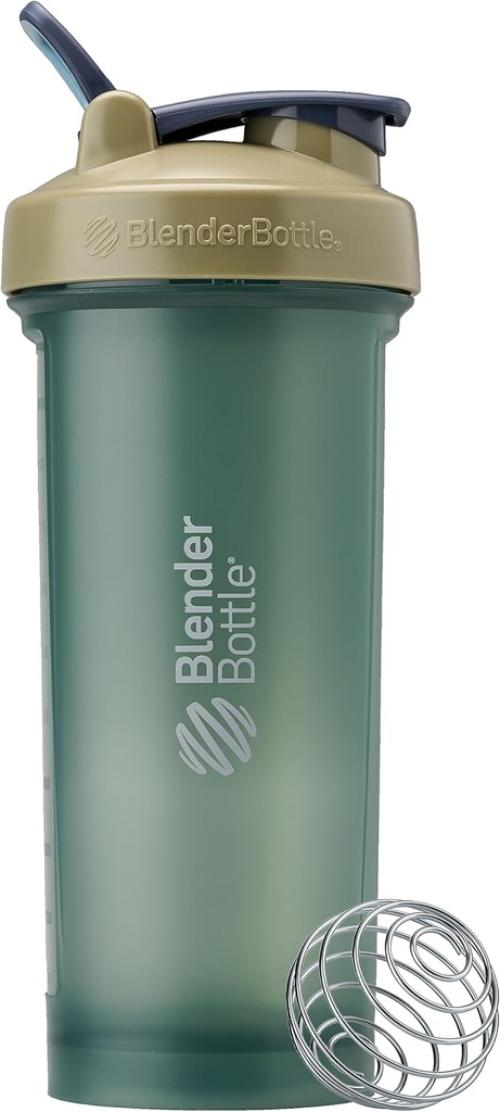 BlenderBottle Classic V2 Shaker Pudele Perfekts Olbaltumvielu Shakes un Pre Workout, 4-Ounce, Full Color Tan