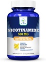 nikotīnamīds 500mg Uzlabots w. Resveratrol 100mg 120 Veggie kapsulas līdz 4 mēnešiem Piedāvājums Vitamīns B3 w. Antioksidants Visas dabas uztura bagātinātāju atbalsts Celular Veselības enerģija un novecošanās Grafiski