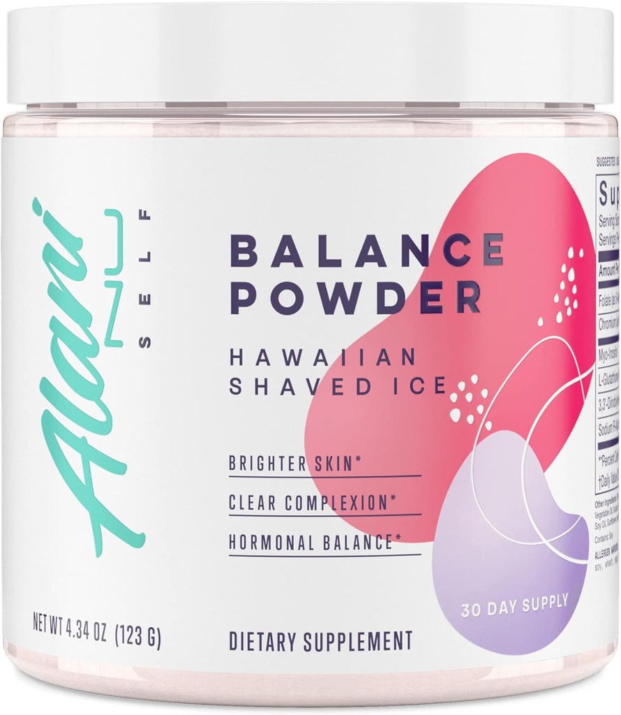 Alani Nu balansa pulveris Hawaiian Shaved ICE -- Papildinājums sievietēm - Hormonālais atbalsts - Svara vadība un tīrs kompleksēšana -- Gluten bezmaksas - Vegan -- Bezcukura - 30 Kalpo