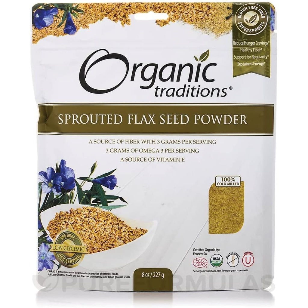 Sadīgušas flax Golden Organic tradīcijas 8 oz Bag