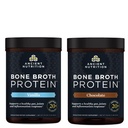 Ancient Nutrition Kaulu Broth Protein Pulveris, Vanilla, 20 Kalpojumi + Kaulu Broth Protein Pulveris, Šokolāde, 20 Kalpojumi