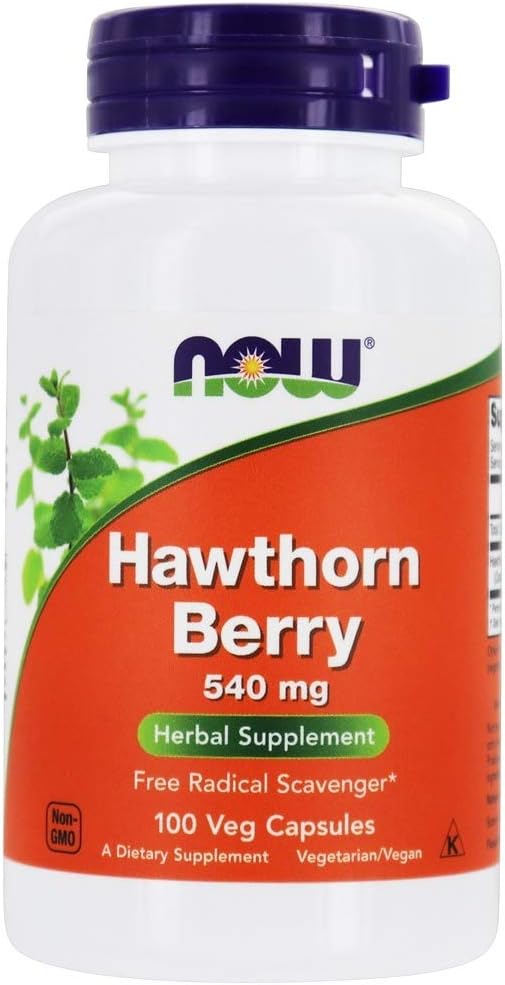 NOW Hawthorn Berry 540mg, 100 Veg kapsulas (4. iepakojums)
