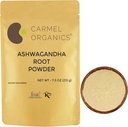 CARMEL ORGANICS Ashwagandha Root Powder 7.5 Ounce, no neĢMO & lipekļa brīva, dabīga, Witania Somnifera, bez pievienotiem konservantiem, tieši no Indijas lauksaimniekiem
