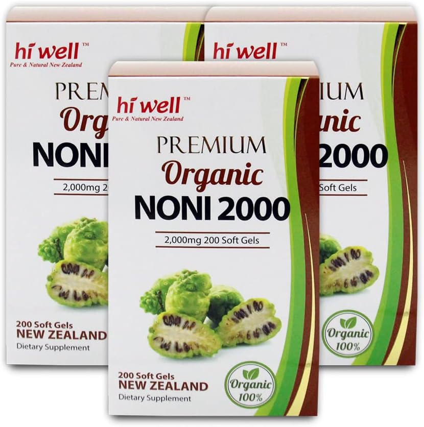 3) Hi Well Premium Noni 2000 200 Softgels