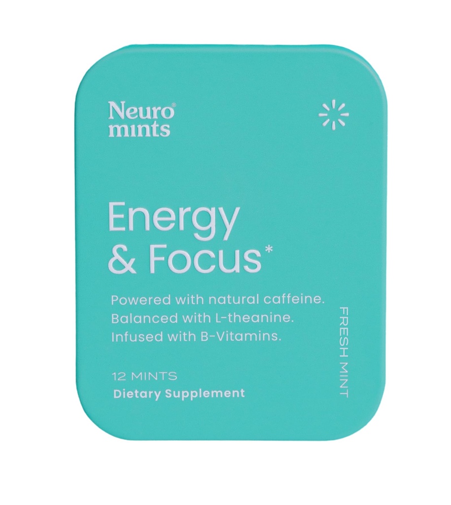 Neiro, piparmētru enerģija Focus Mint Single, 12 Skaits