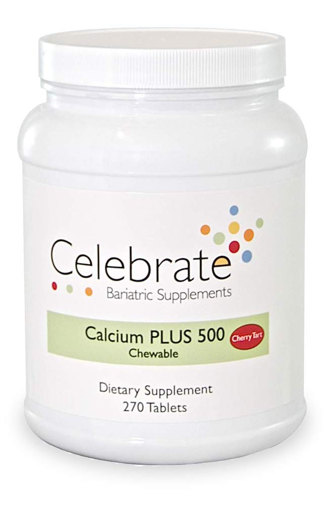 Atzīmējiet vitamīnus Kalcijs Plus - 500mg Kalcija citrāts, 333 SV D3 vitamīns un 34mg Magnijs pēcbariatriskās operācijas - bez lipekļa un bez cukura, 270 košļājamās tabletes
