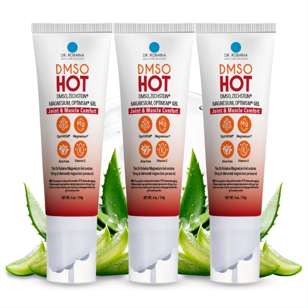 Dr. Robaina DMSO HOT Roll-On - 99,9% Pure Farmaceitiskā pakāpe   ) Multi-Ball Applicator for Targeted Heat (Der.