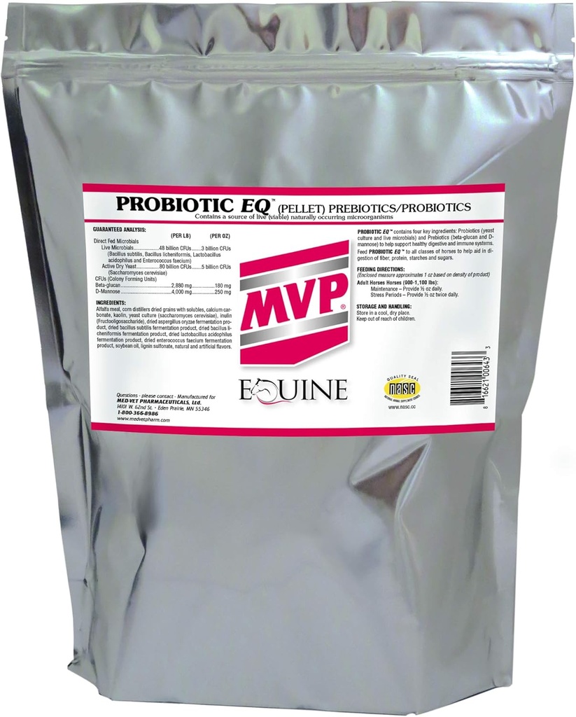 MVP Probiotikas EQ (10lb) veselīgas gremošanas un imūnās funkcijas zirgiem