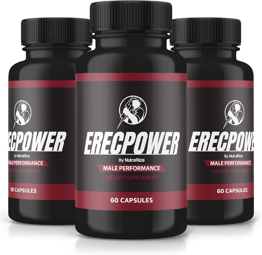(3 Pack) ErecPower vīriešiem, Official ErecPower Tabletes, Visi dabas vīriešu papildinājums, Kapsulas, lai uzlabotu enerģiju un vispārējo veselību, Erec Power Support for Peak Performance, Vitamīnu, Review (180 kapsulas)