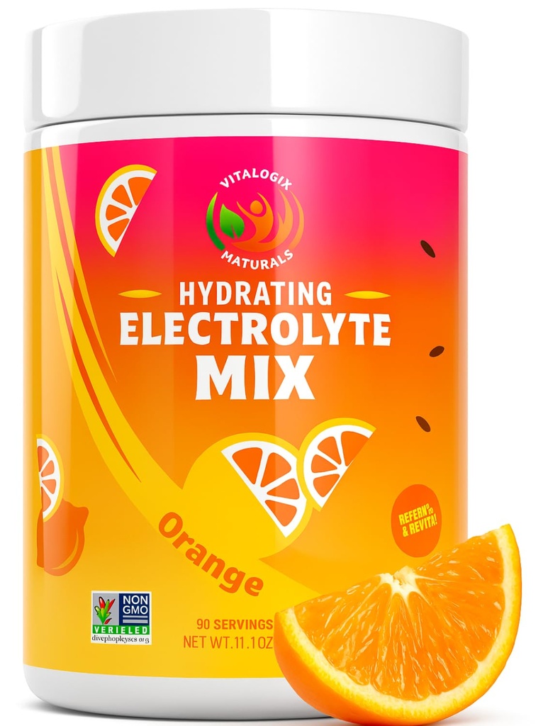 Elektrolītu pulveris – Nulle Cukurs Orange hidratācija Mix - 90 Kalpo - Keto, Vegan, Gluten-free - - dabas Elektrolīti muskuļu reģenerācijai, Enerģija un krampjveida atbalsts -- Sievietēm, Runners, Sportisti