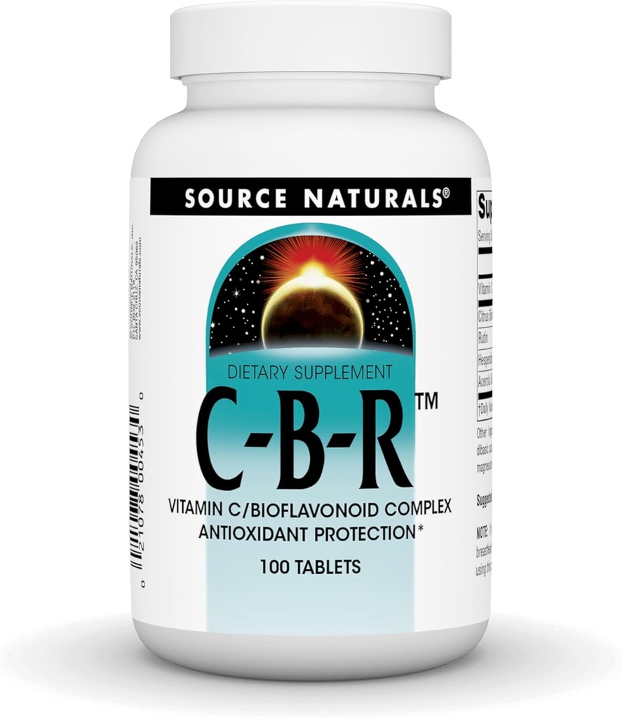 Avots Dabas C-B-R - C vitamīns, Bioflavonoid komplekss antioksidantu aizsardzībai - 100 tabletes