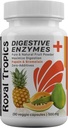 Royal Tropics Gremošanas fermentu piedevas - Veģetārs formula ar zaļo Papaya Pievienots Bromelain Acid Reducer for Perfect Gut Health Veggie 90 Kapsulas 500 mg