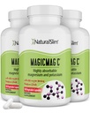 MagicMag C pēc NaturalSlim, magnija citrāts ar kāliju muskuļu relaksācijai, miega kvalitāte, nervu funkcijas un elektrolītu atbalsts, ikdienas magnija papildinājums vīriešiem un sievietēm, 100 kapsulas 3pk