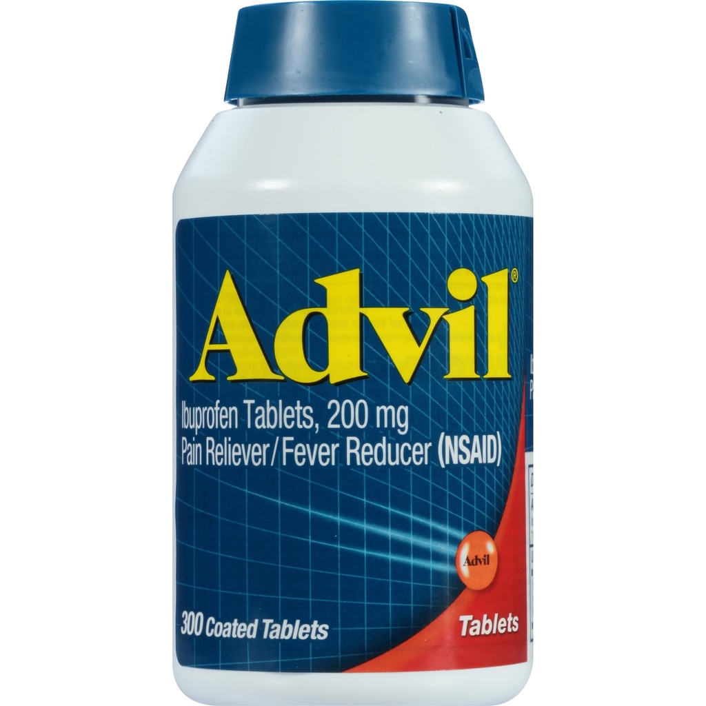 Advil sāpes Reliver un Drudzis Reduktors, Ibuprofēns 200mg sāpju atvieglošanai - 300 grāfs, Advil PM sāpes Reliver un nakts miega palīglīdzeklis, Ibuprofēns sāpju atvieglošanai un difenhidramīna citrāts - 2 grāfs