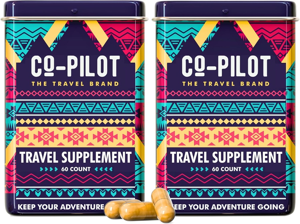 2. papildinājums Iepakojums: Jet Lag Prevention + Ashwagandha, Rhodiola, D3+ Imūnsupport, Enerģija, Gremošanas veselība ; Airplane Travel Essentials Multivitamine; Vegan; 120 Skaits