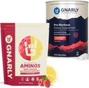 Gnarly Nutrition Gnarly Preworkout Strawberry Lemonade (14.82oz) Aminos Berry Lemonade Free kofeīns (10.58oz)