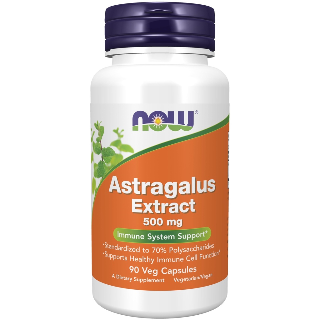 NOW pārtikas produkti Imūnās atbalsta piedevas, Astragalus ekstrakts 500 mg (standartizēts līdz 70% polisaharīdiem), 90 Veg kapsulas